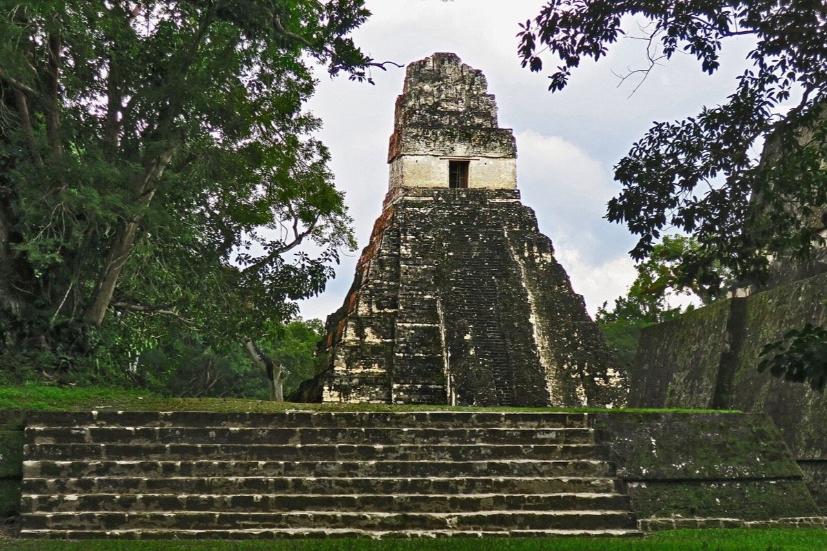 Complejo arqueológico de Tikal entre la selva