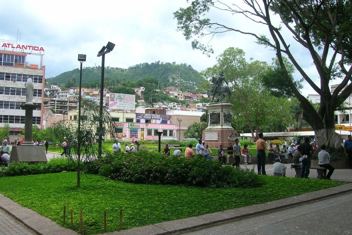 Plaza central de Tegucigalpa