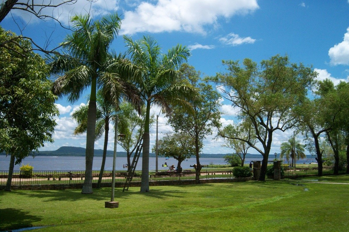 Agua y orillas del lago Ypacaraí