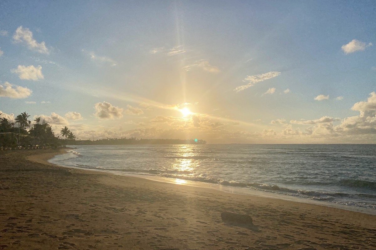 Atardecer en la playa de Las Terrenas